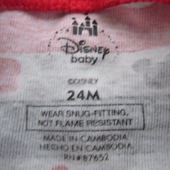 Disney Mickey Mouse Pajama Shirt Boys‎ Size 24M Red Black Short Sleeve Pullover - Picture 2 of 3